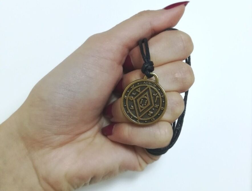 a pendant of amulets for good luck